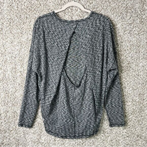 Lululemon Top Women’s 10 Get Set Spaced Out Space Dye Open Back Long Sleeve - Picture 2 of 5